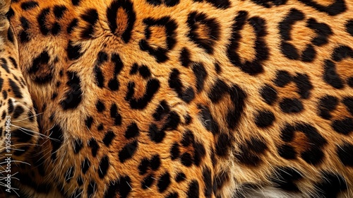 A close-up shot capturing the intricate rosettes and rich texture of a leopard's fur, showcasing the natural beauty and detail of the animal's unique pattern.