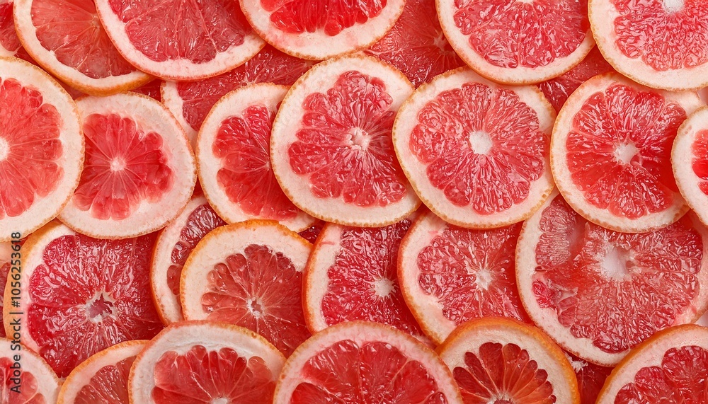 Sliced pink grapefruit Sliced pink grapefruit
