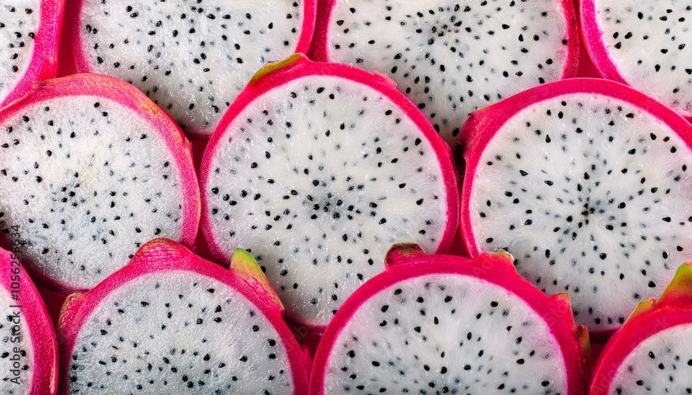 Close-up of sliced dragon fruit Close-up of sliced dragon fruit