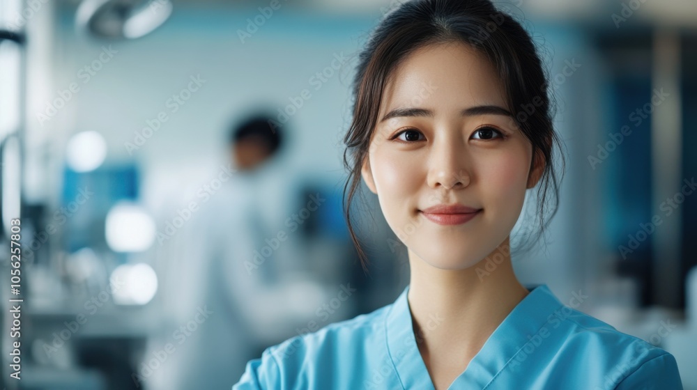 Fototapeta premium Asian Technician in Modern Workspace