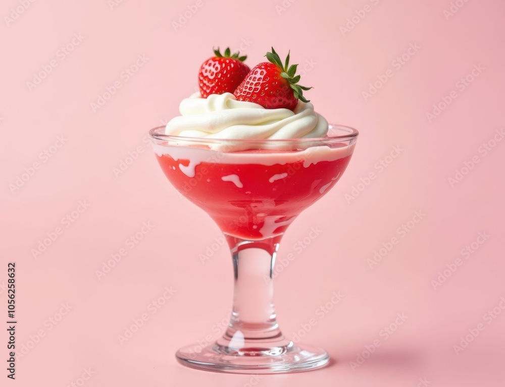 strawberry ice cream with strawberries in a glass cup strawberry ice cream with strawberries in a glass cup