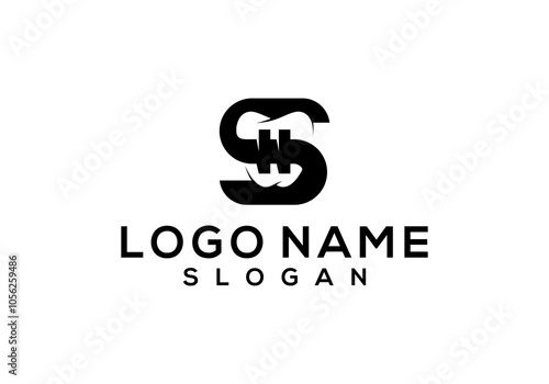 Vector logo combination of letter S and gear symbol.