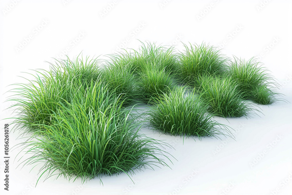 Lush green grass field isolated with clumps of bending blades swaying gently in the breeze under bright sunlight on a clear day Lush green grass field isolated with clumps of bending blades swaying gently in the breeze under bright sunlight on a clear day