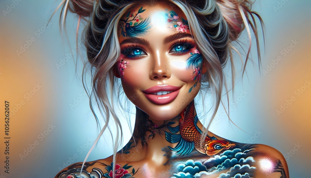 Fototapeta premium Tatuajes Florales Místicos