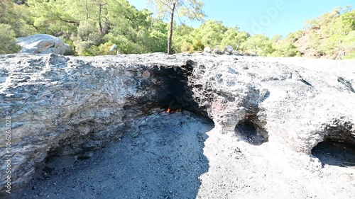  Natural flames emerge from rocks at Yanartas in Antalya’s Olympos National Park, an ancient site with continuous fires fueled by natural gas.