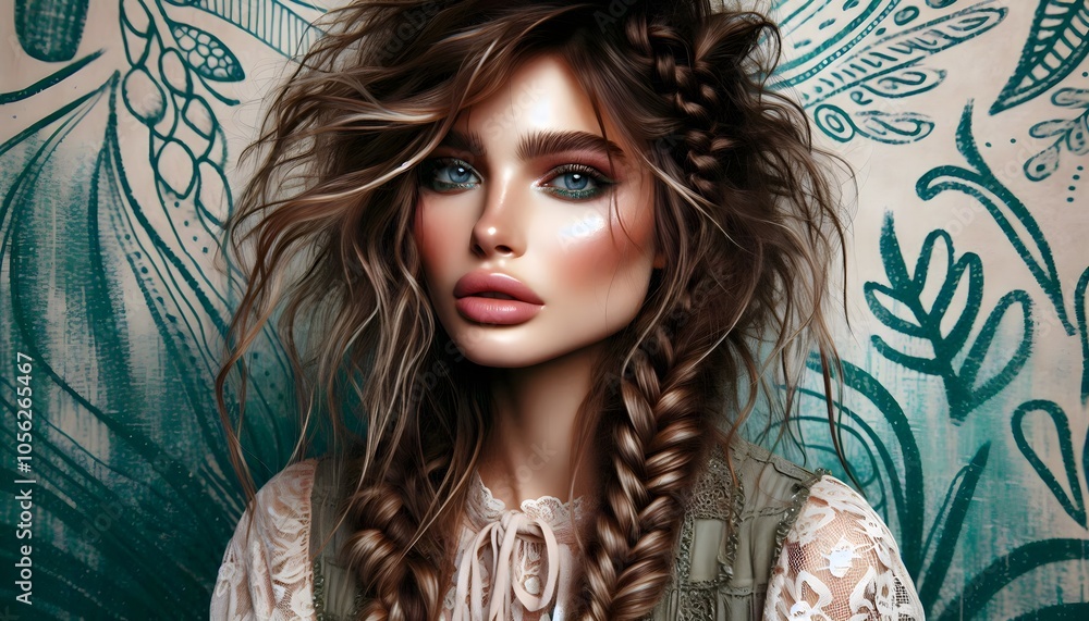 Fototapeta premium Trenzas de Inspiración Boho