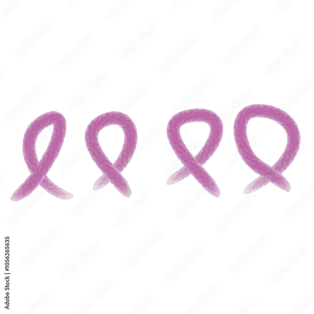 Set of 4 purple awareness ribbon icons, simple icon illustration - animal abuse, Alzheimer's disease, domestic violence, epilepsy awareness. Set of 4 purple awareness ribbon icons, simple icon illustration - animal abuse, Alzheimer's disease, domestic violence, epilepsy awareness.