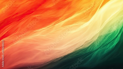 Vibrant gradients of the Indian flag colors merging into a smooth background.