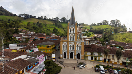 Caramanta, Antioquia - Colombia. October 27, 2024. Catholic church, The Immaculate Conception. photo