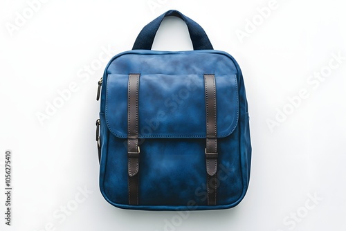 Slate blue backpack neutral casual fashion mockup