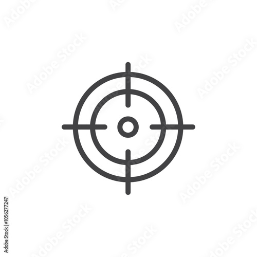 Bulls eye pointer icon Symbol mark in filled style