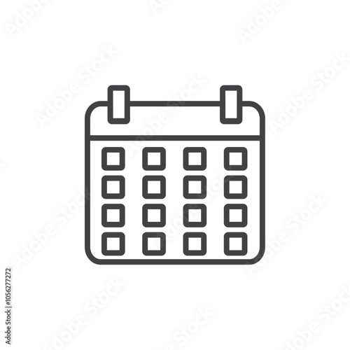 Calendar icon Symbol mark in filled style