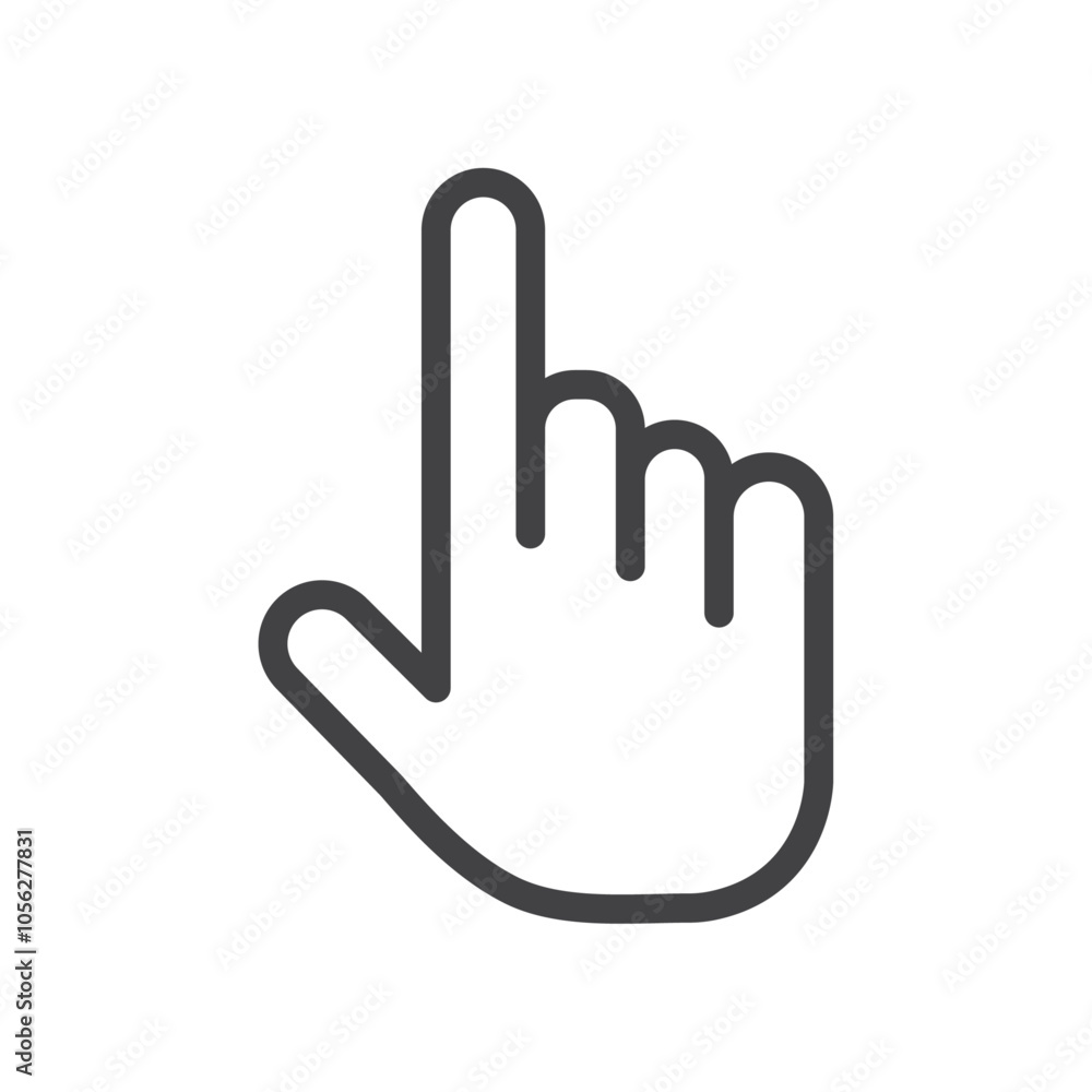 Cursor hand icon Symbol mark in filled style Cursor hand icon Symbol mark in filled style