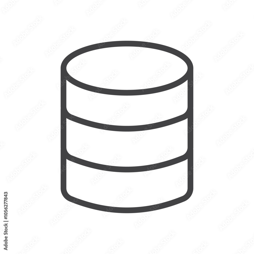 Database icon Symbol mark in filled style Database icon Symbol mark in filled style