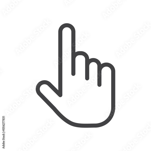 Cursor hand icon Symbol mark in filled style