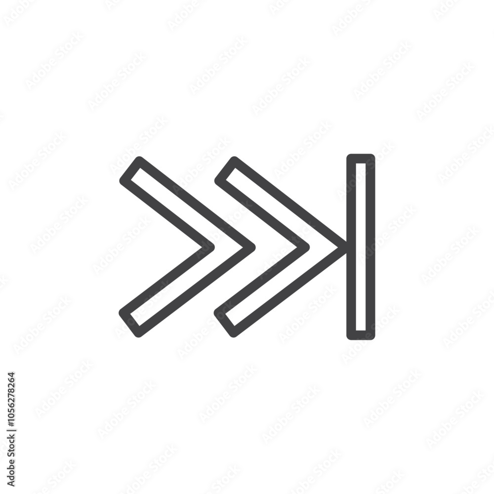 Fast forward icon Symbol mark in filled style Fast forward icon Symbol mark in filled style