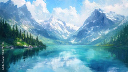 Serene Mountain Lake