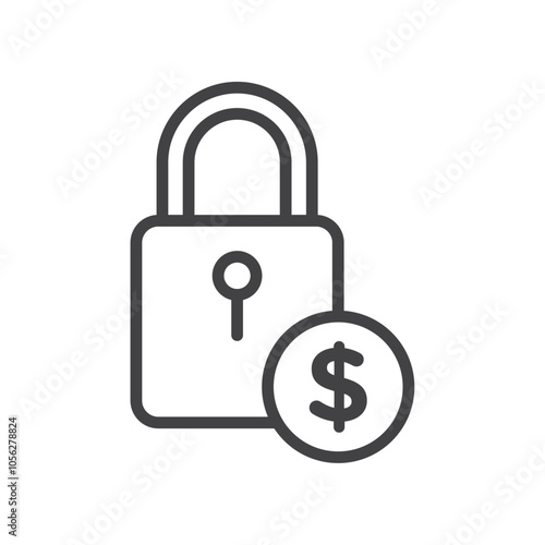 Fixed price icon Symbol mark in filled style