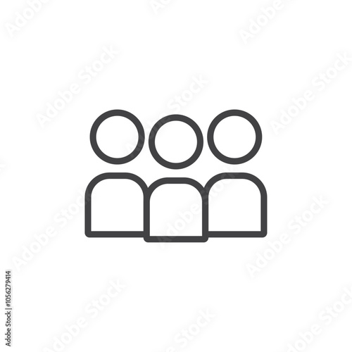 Group icon Symbol mark in filled style