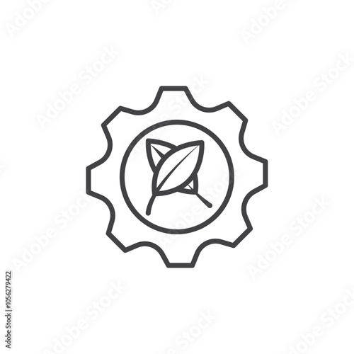 Green technology icon Symbol mark in filled style