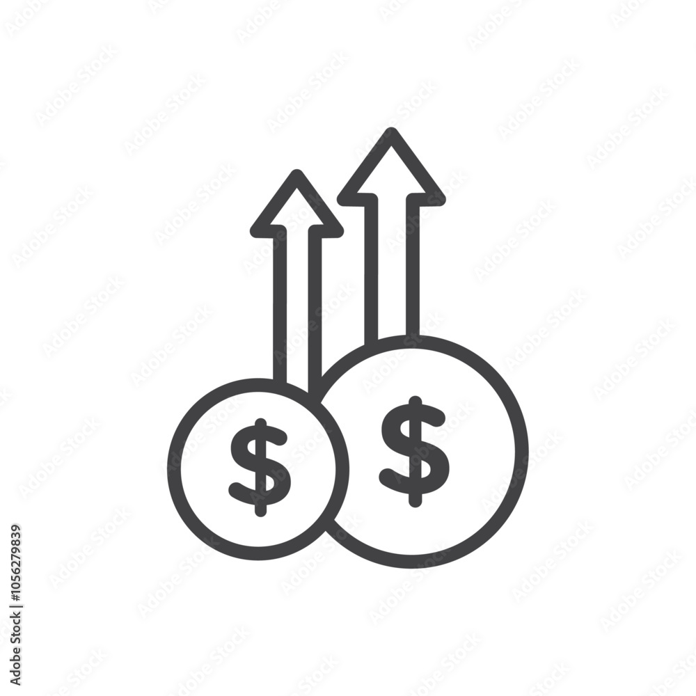 High revenue icon Symbol mark in filled style High revenue icon Symbol mark in filled style