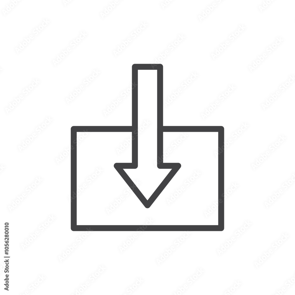 Import icon Symbol mark in filled style Import icon Symbol mark in filled style