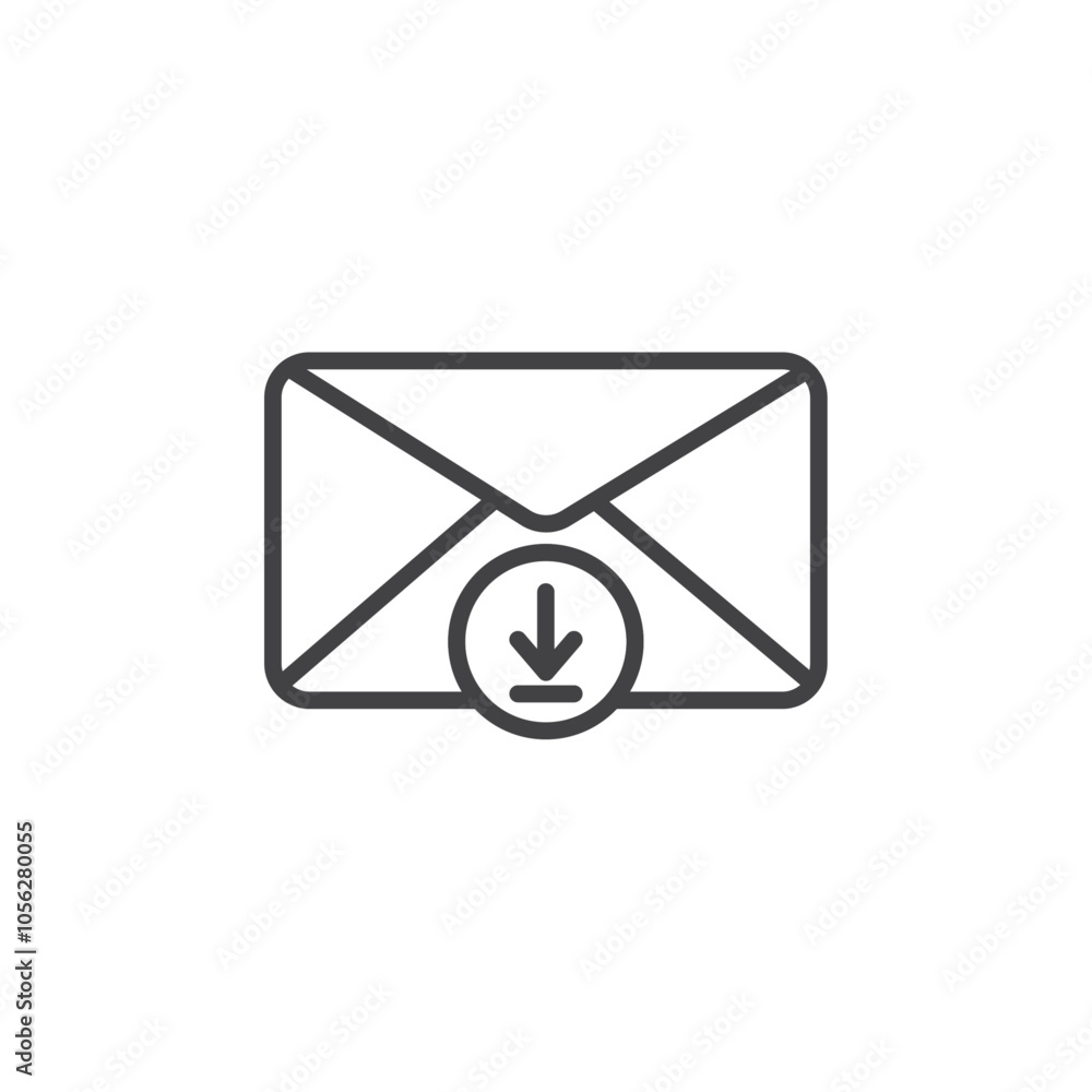 Inbox icon Symbol mark in filled style Inbox icon Symbol mark in filled style