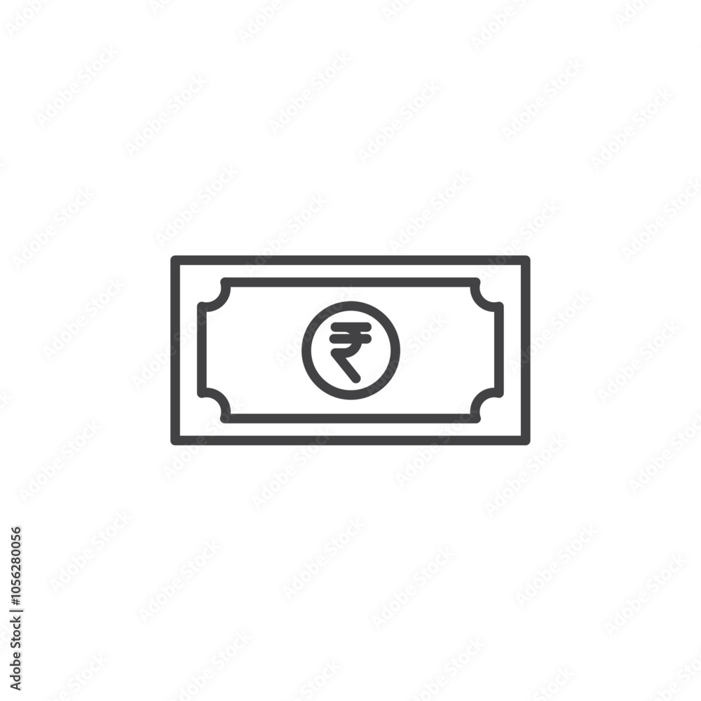 Indian rupee icon Symbol mark in filled style Indian rupee icon Symbol mark in filled style