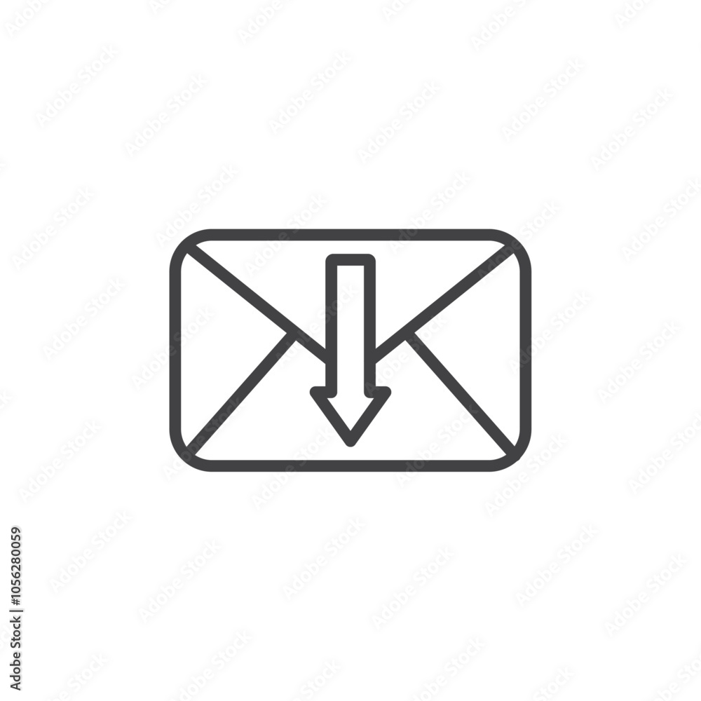 Inbox icon Symbol mark in filled style Inbox icon Symbol mark in filled style