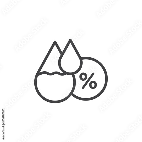 Humidity icon Symbol mark in filled style