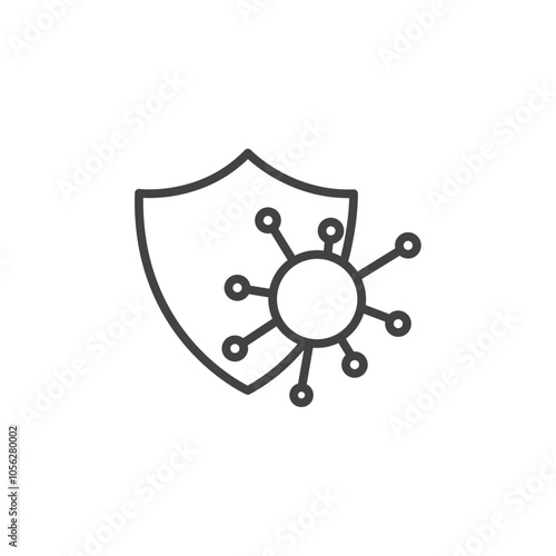 immunity icon Symbol mark in filled style