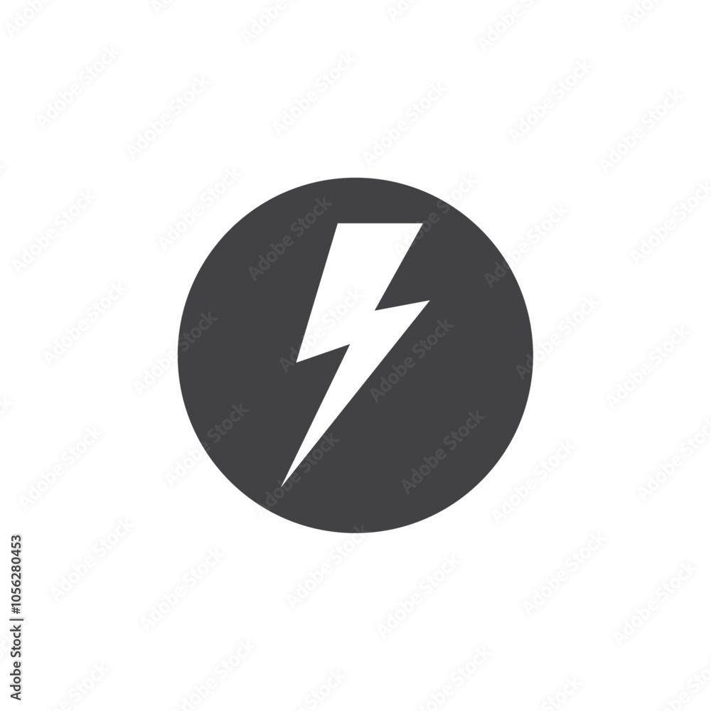 Lightning icon Symbol mark in filled style Lightning icon Symbol mark in filled style