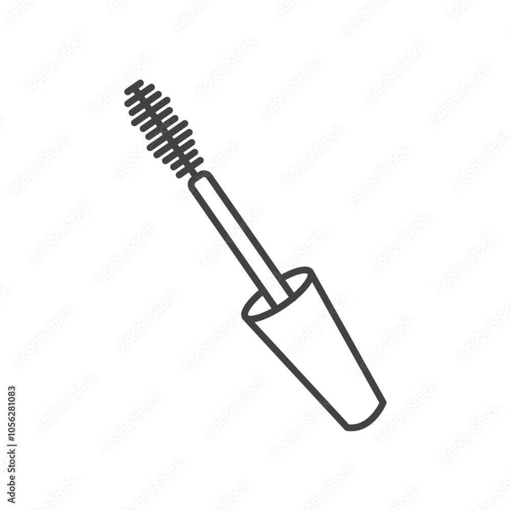 Mascara brush icon Symbol mark in filled style Mascara brush icon Symbol mark in filled style