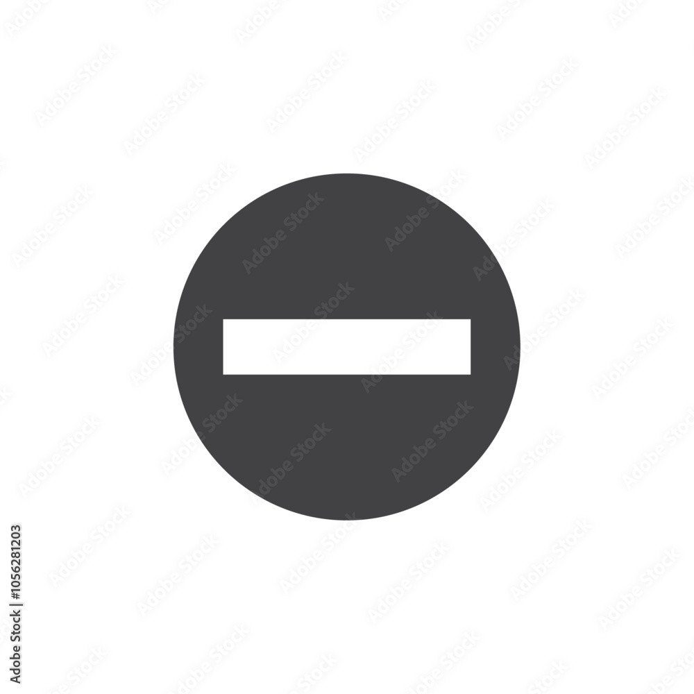 Minus icon Symbol mark in filled style Minus icon Symbol mark in filled style