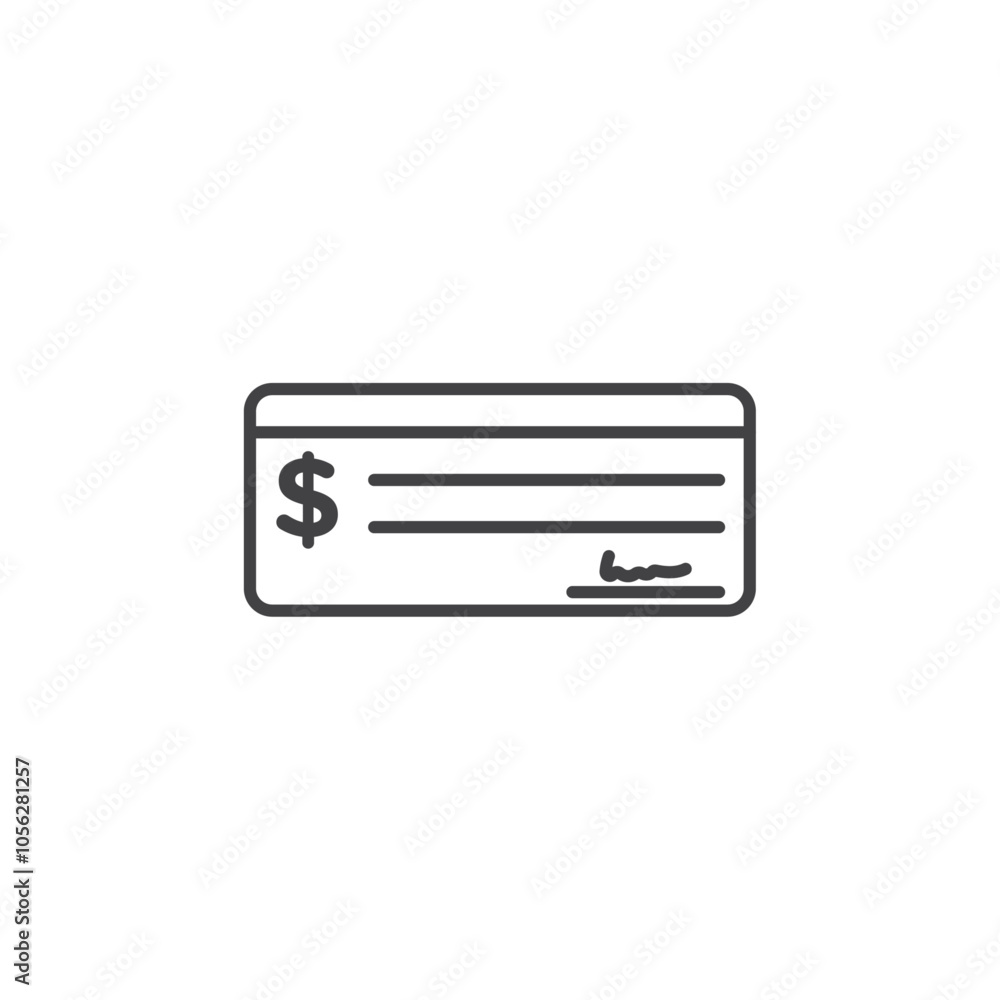 Money check icon Symbol mark in filled style Money check icon Symbol mark in filled style