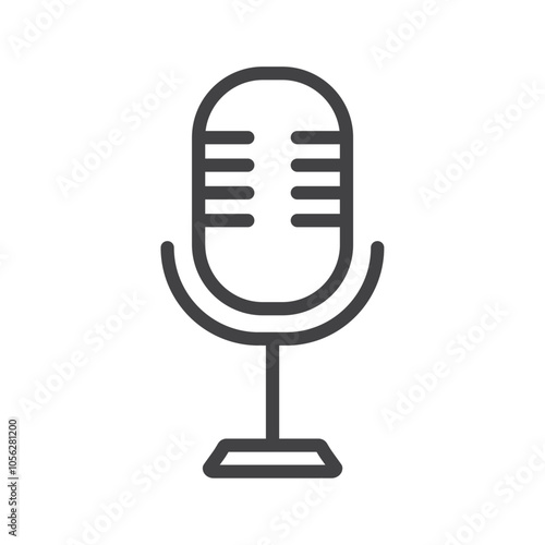 Microphone icon Symbol mark in filled style