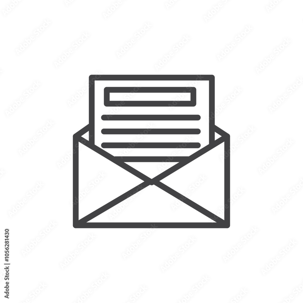 Newsletter icon Symbol mark in filled style Newsletter icon Symbol mark in filled style