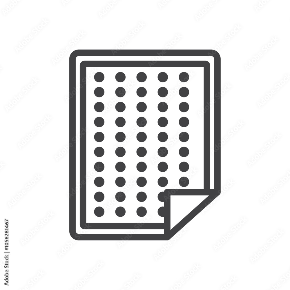 Nicotine patch icon Symbol mark in filled style Nicotine patch icon Symbol mark in filled style