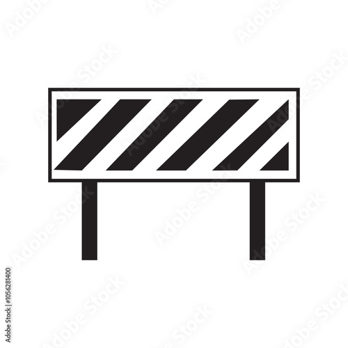 roadblock icon design, flat style trendy