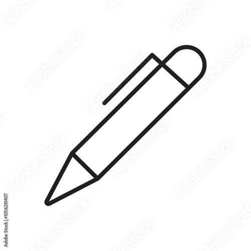Pen, write icon. Simple solid style