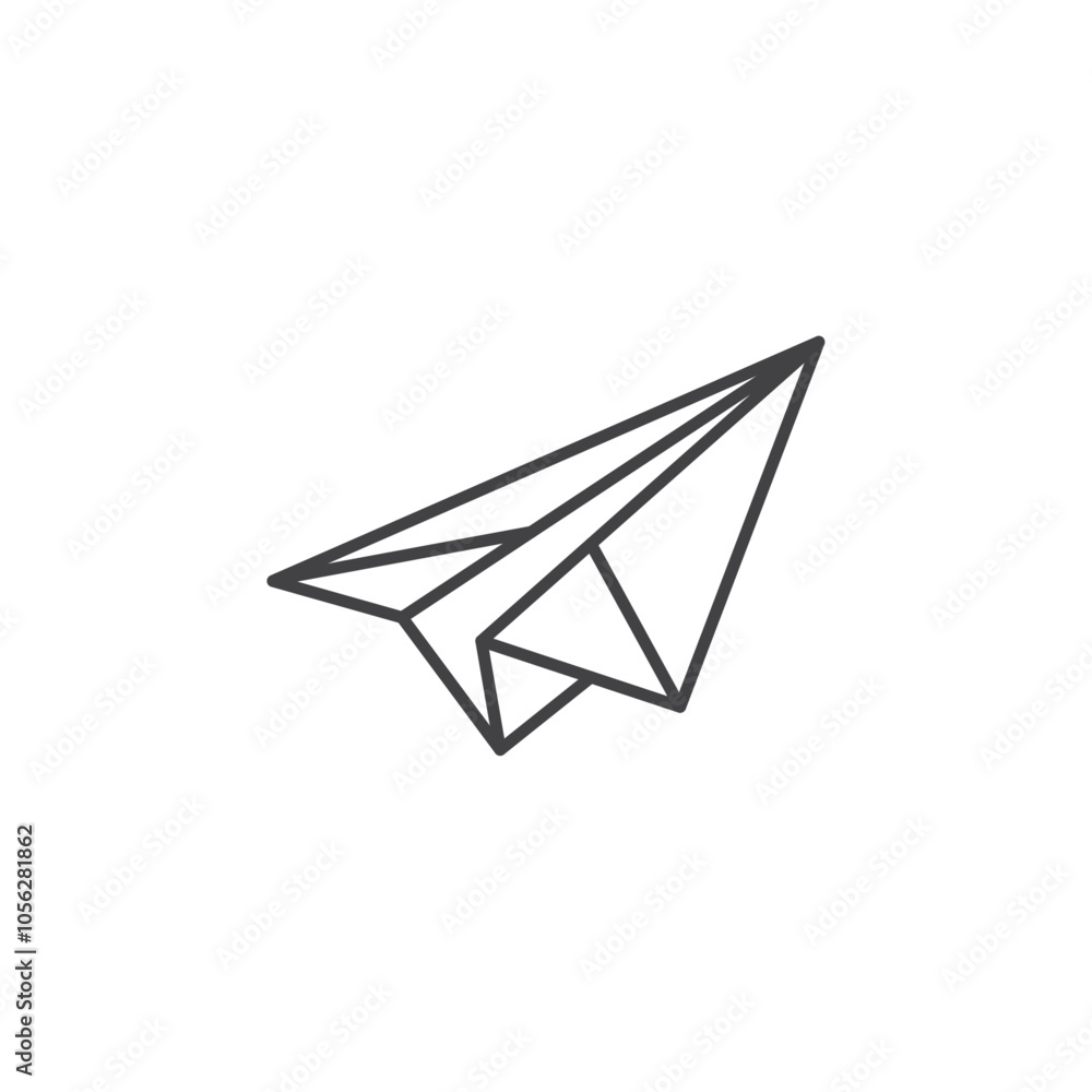 Paper plane icon Symbol mark in filled style Paper plane icon Symbol mark in filled style