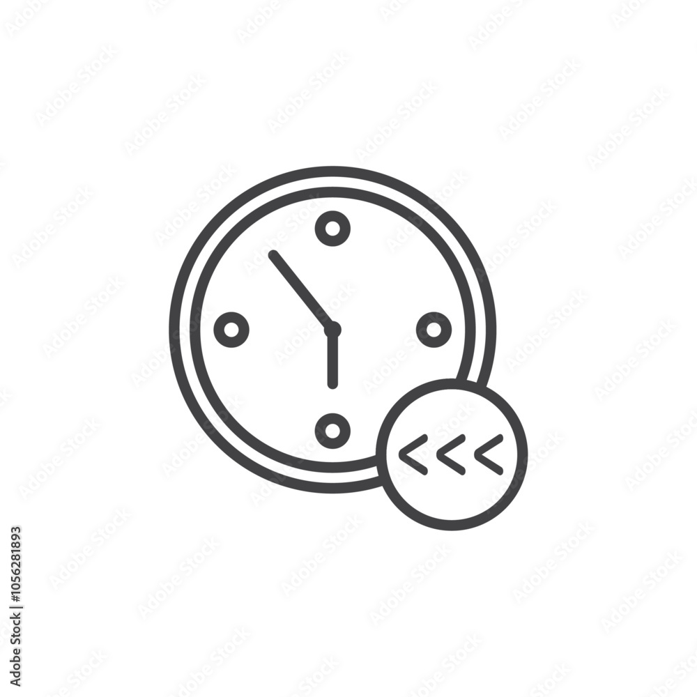 Past time icon Symbol mark in filled style Past time icon Symbol mark in filled style