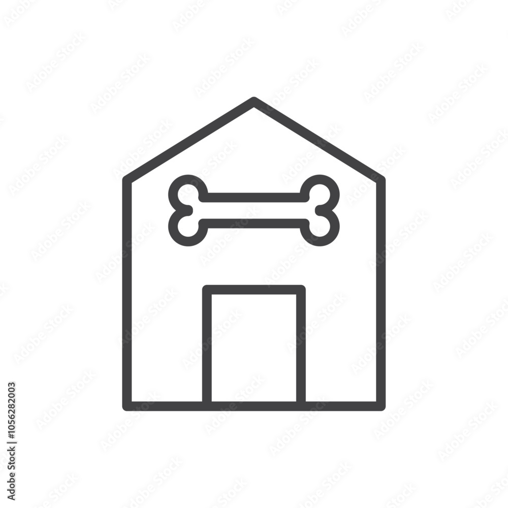 Pet House icon Symbol mark in filled style Pet House icon Symbol mark in filled style