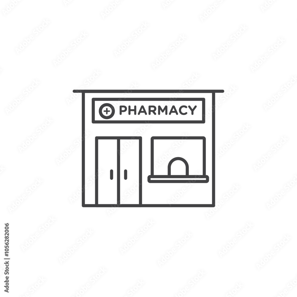 Pharmacy icon Symbol mark in filled style Pharmacy icon Symbol mark in filled style