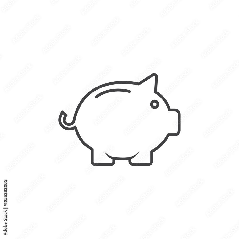 Piggy bank icon Symbol mark in filled style Piggy bank icon Symbol mark in filled style