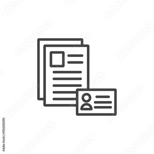 Personal documents icon Symbol mark in filled style