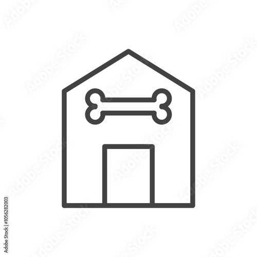 Pet House icon Symbol mark in filled style