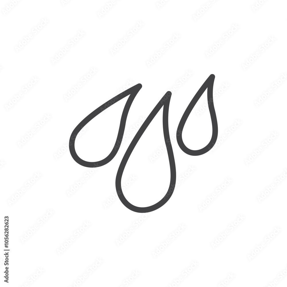 Obraz premium Raindrops icon Symbol mark in filled style