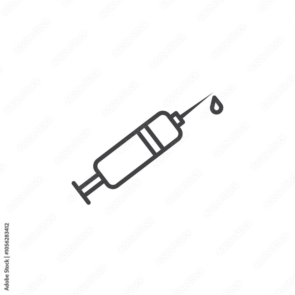 Syringe icon Symbol mark in filled style Syringe icon Symbol mark in filled style
