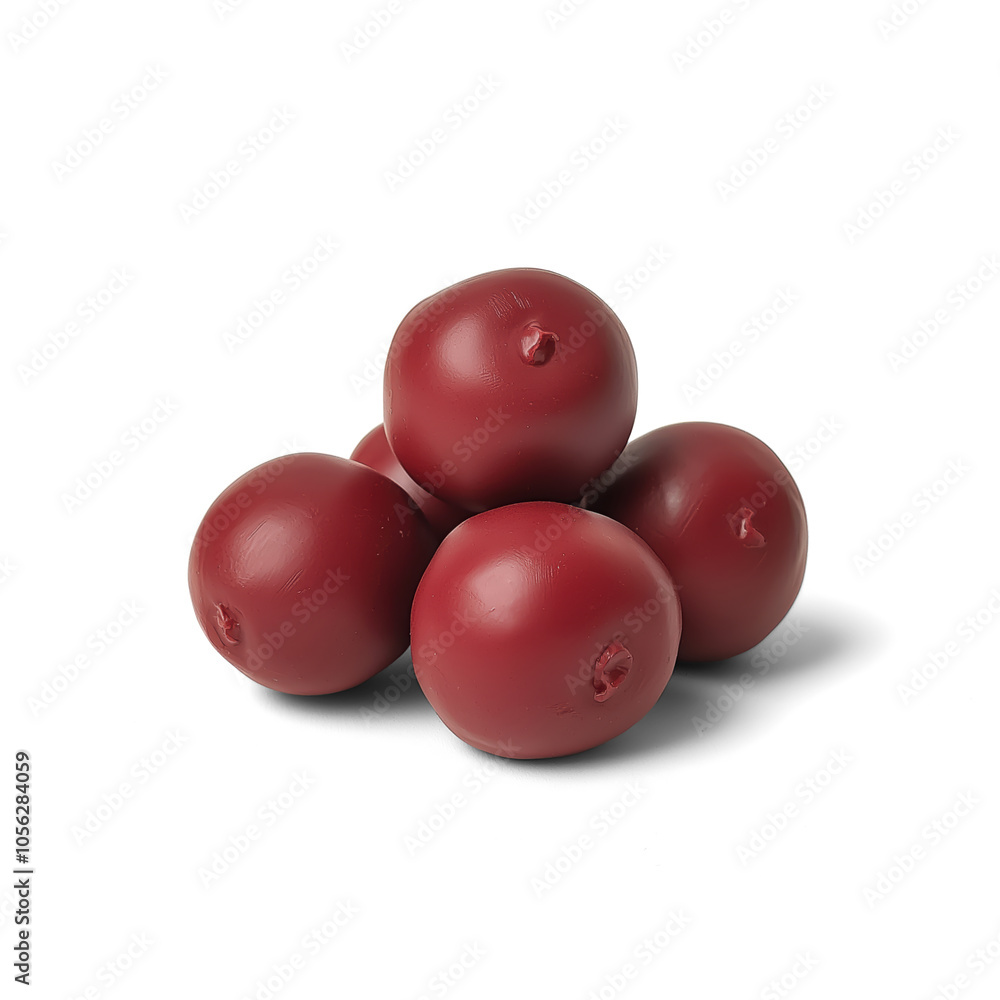 Cranberries illustration made of sculpting clay over white background. Cranberries illustration made of sculpting clay over white background.